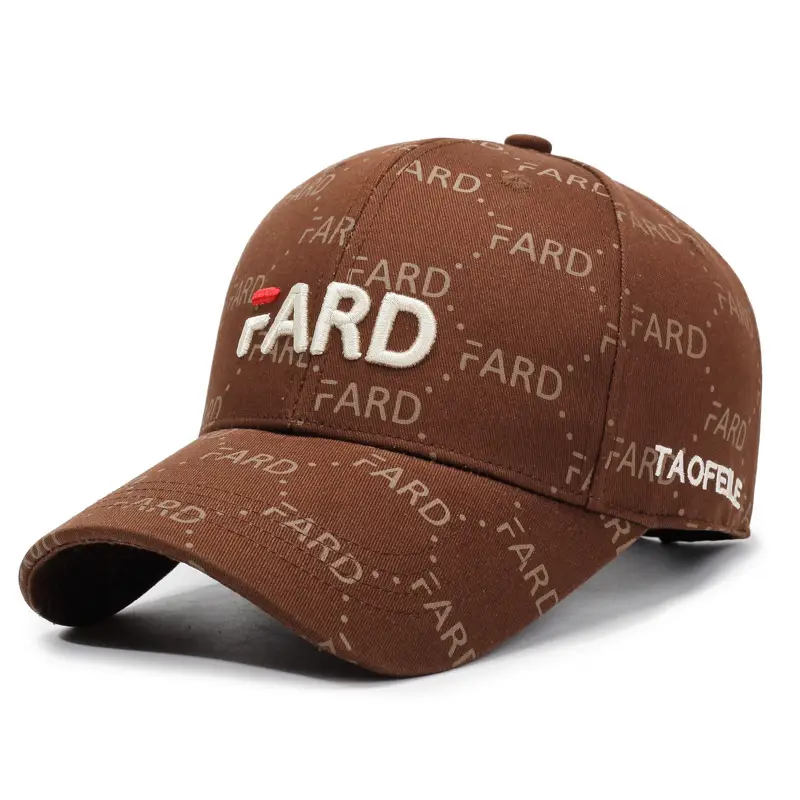 FARD Embroidered Cap for Men Women Brown - Image 6