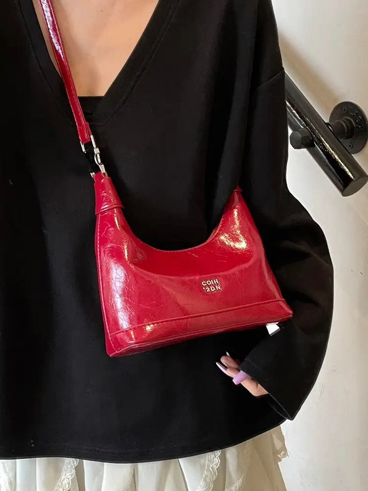 Women's White Leather Satchel Bag with Crossbody Strap - Image 9