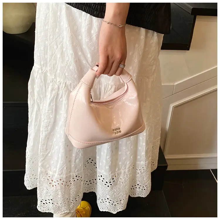 Women's White Leather Satchel Bag with Crossbody Strap — feature 22