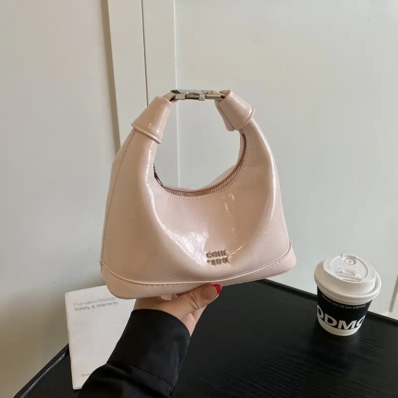 Women's White Leather Satchel Bag with Crossbody Strap - Image 2