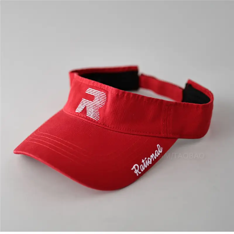 Denim Visor Cap with Letter Embroidery Unisex Sports Cap