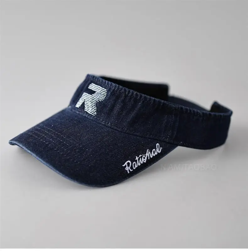 Denim Visor Cap with Letter Embroidery Unisex Sports Cap — feature 12