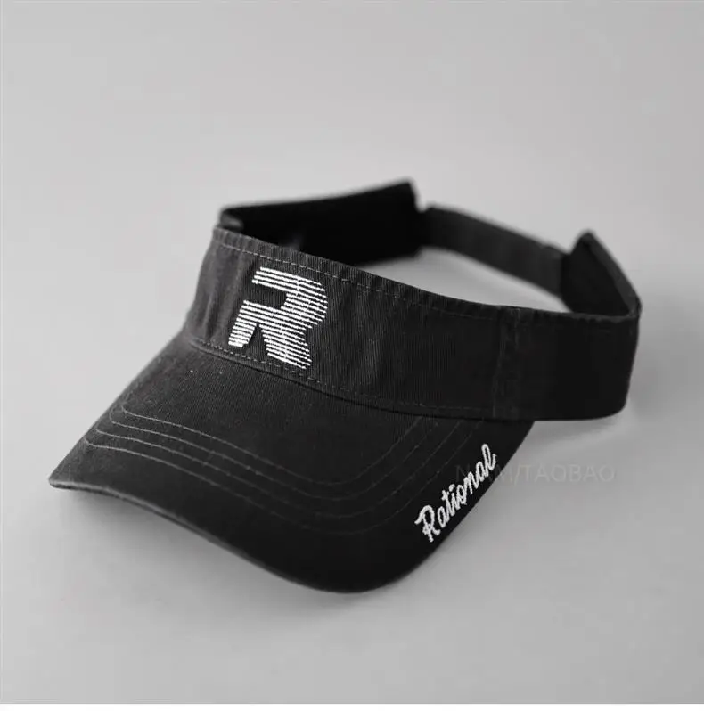Denim Visor Cap with Letter Embroidery Unisex Sports Cap — feature 4