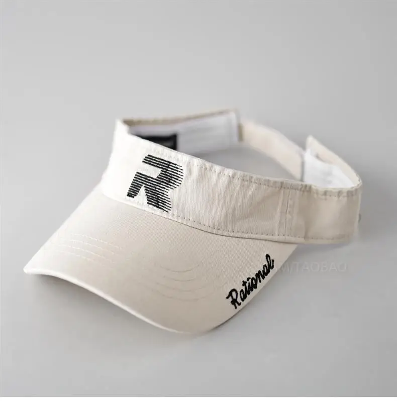 Denim Visor Cap with Letter Embroidery Unisex Sports Cap