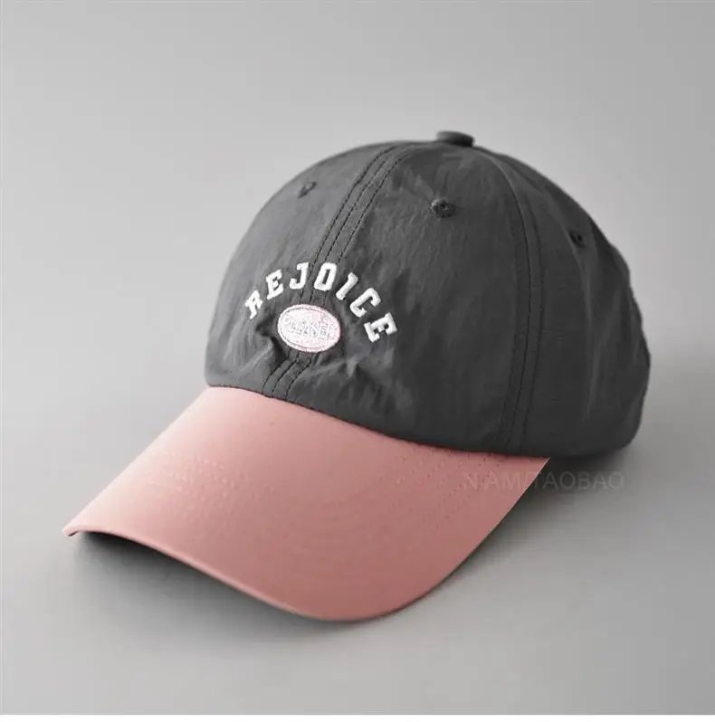 Pink Baseball Cap with "Rejice" Embroidery — feature 3