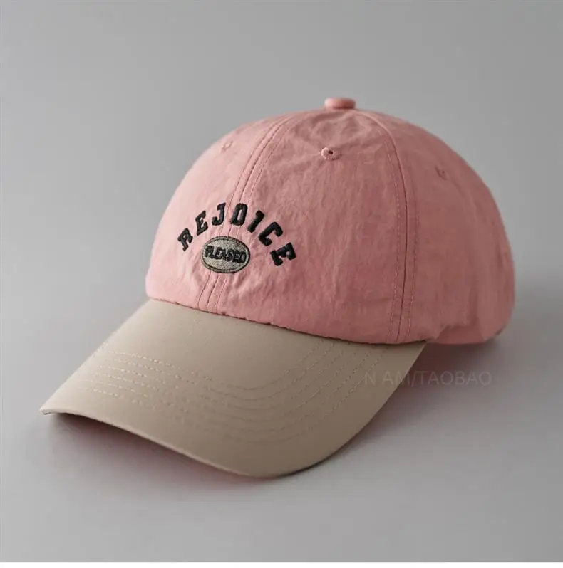 Pink Baseball Cap with "Rejice" Embroidery — feature 5