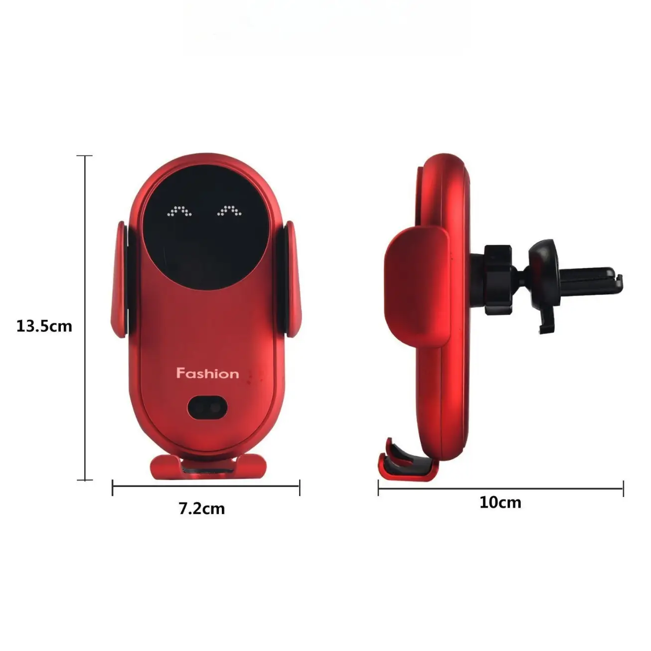 Red Wireless Phone Holder for Car with Fast Charging