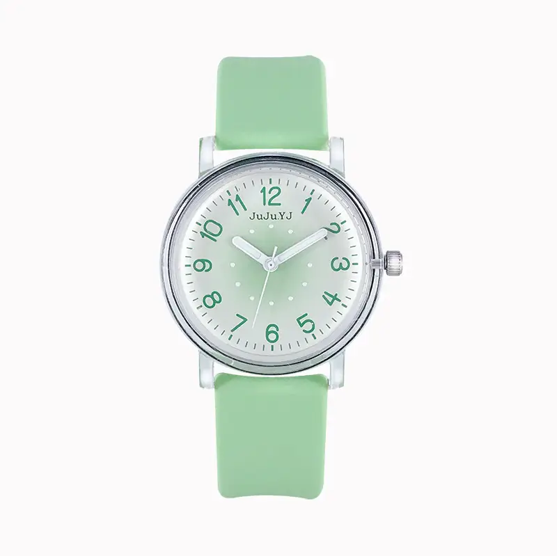 2025 New Silicone Band Student Watch Girls Junior High School Exam Special Watch Luminous Waterproof Quartz Watch