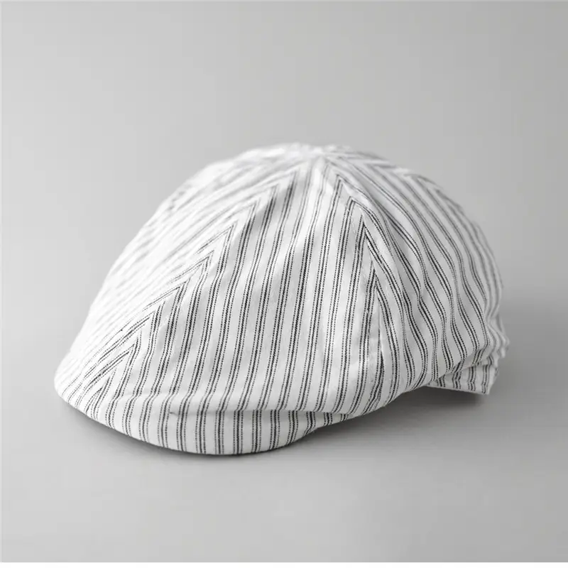 Men & Women Retro Striped Duckbill Cap