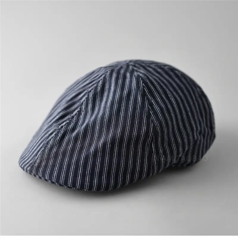 Men & Women Retro Striped Duckbill Cap