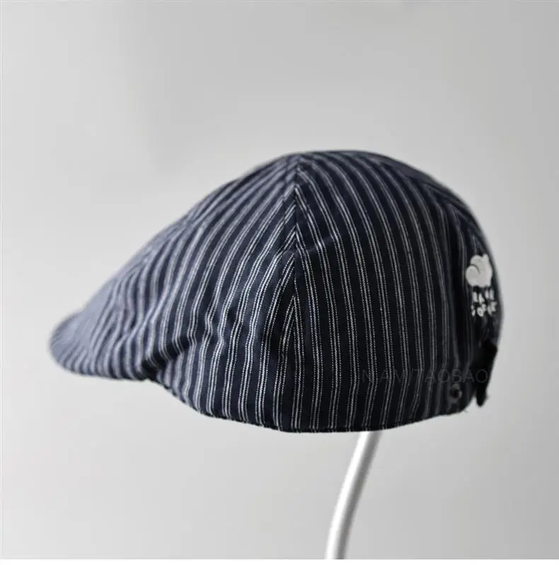 Men & Women Retro Striped Duckbill Cap — feature 4
