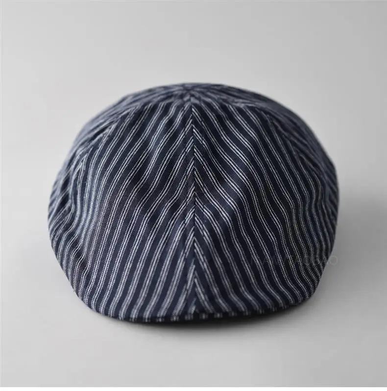 Men & Women Retro Striped Duckbill Cap — feature 8