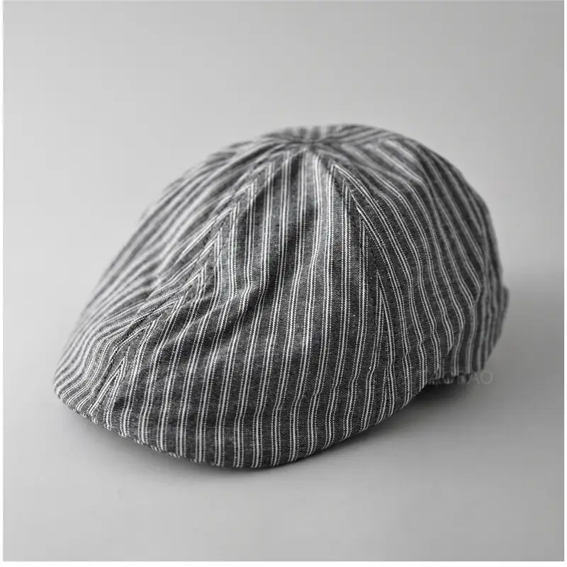 Men & Women Retro Striped Duckbill Cap