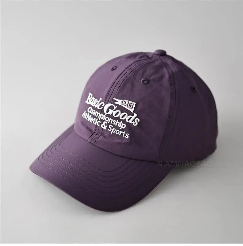 Men Baseball Cap Beige Cotton Contrast Letter Print — feature 11