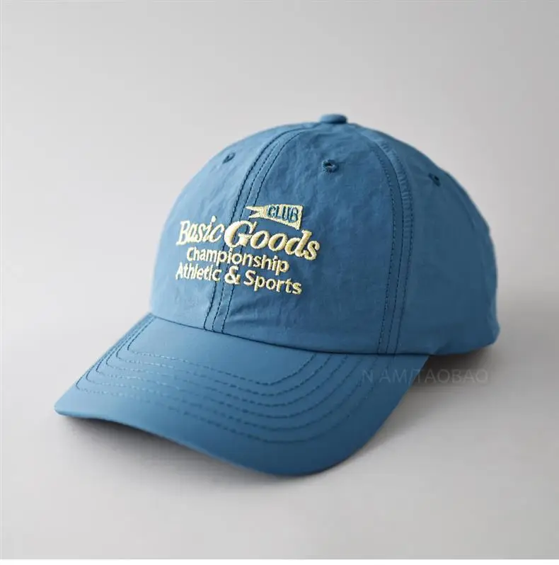 Men Baseball Cap Beige Cotton Contrast Letter Print — feature 3