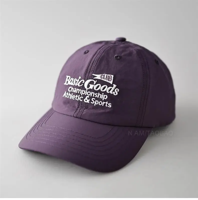 Men Baseball Cap Beige Cotton Contrast Letter Print — feature 5