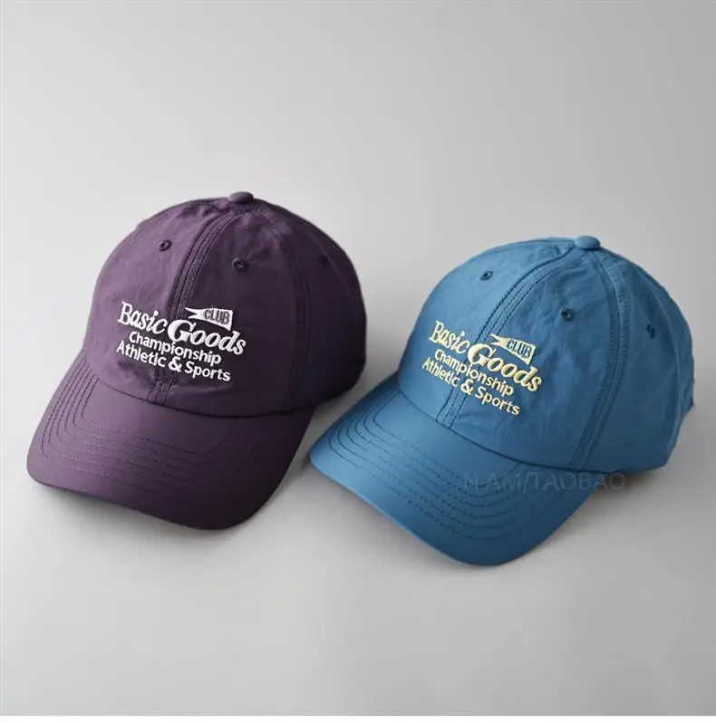 Men Baseball Cap Beige Cotton Contrast Letter Print — feature 7