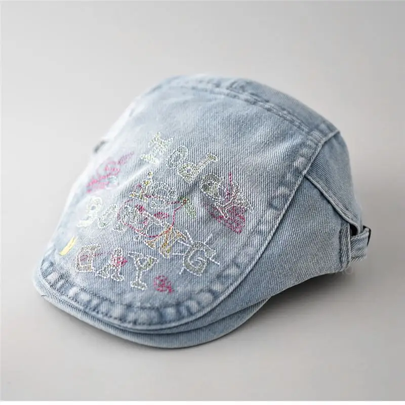 Black Embroidered Forward Cap with Colorful Letter Design - Image 6