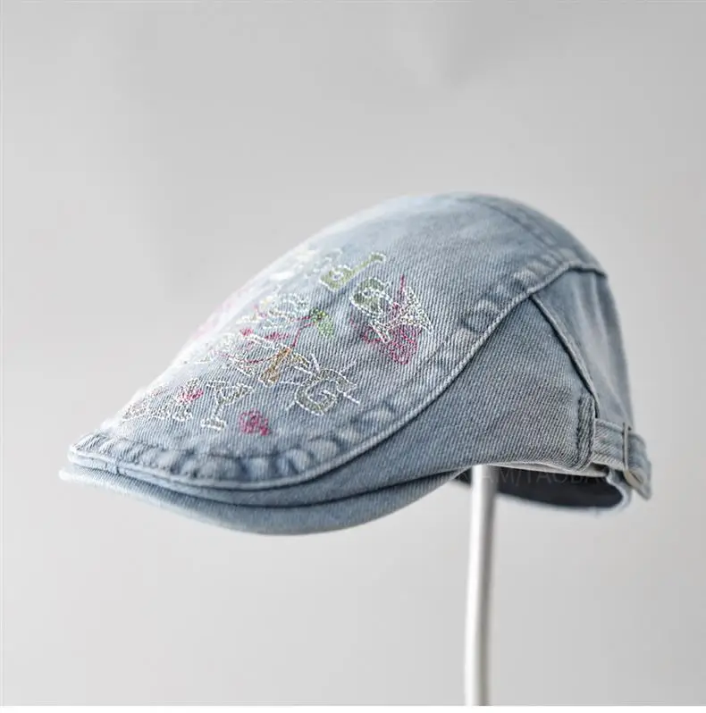 Black Embroidered Forward Cap with Colorful Letter Design — feature 1