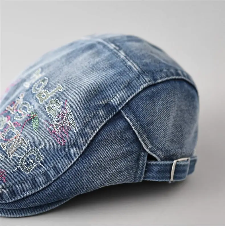 Black Embroidered Forward Cap with Colorful Letter Design — feature 11
