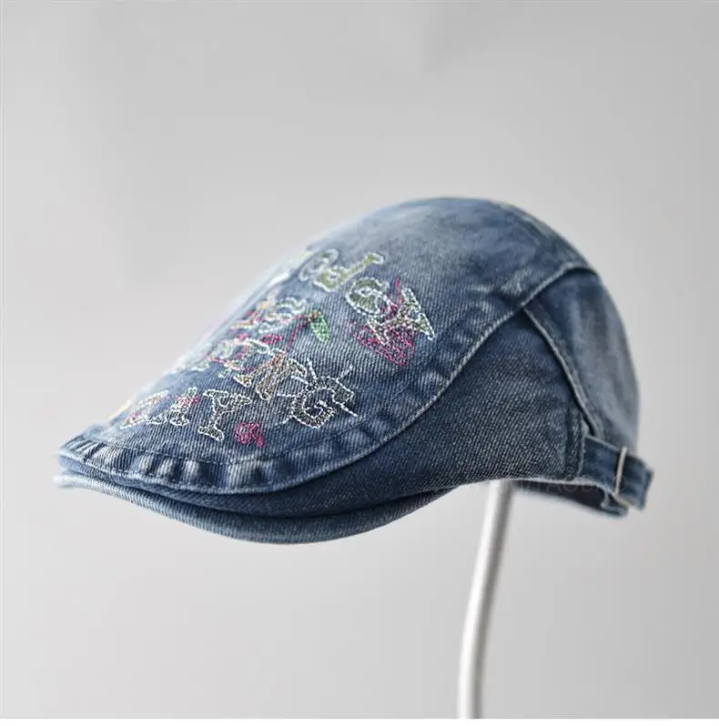 Black Embroidered Forward Cap with Colorful Letter Design — feature 3