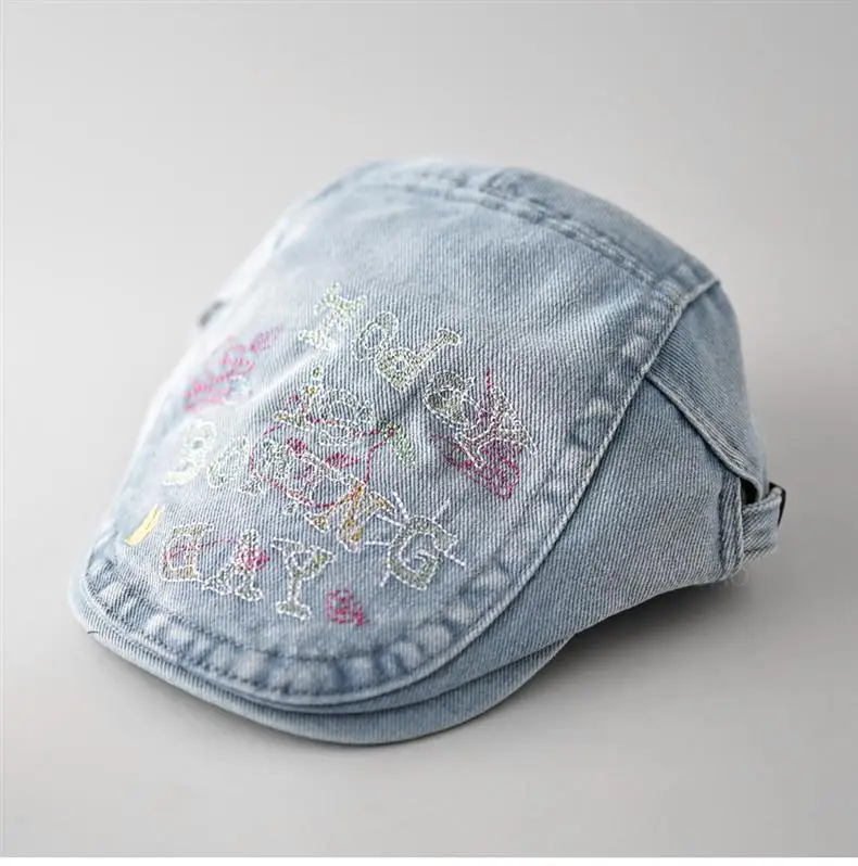 Black Embroidered Forward Cap with Colorful Letter Design — feature 6