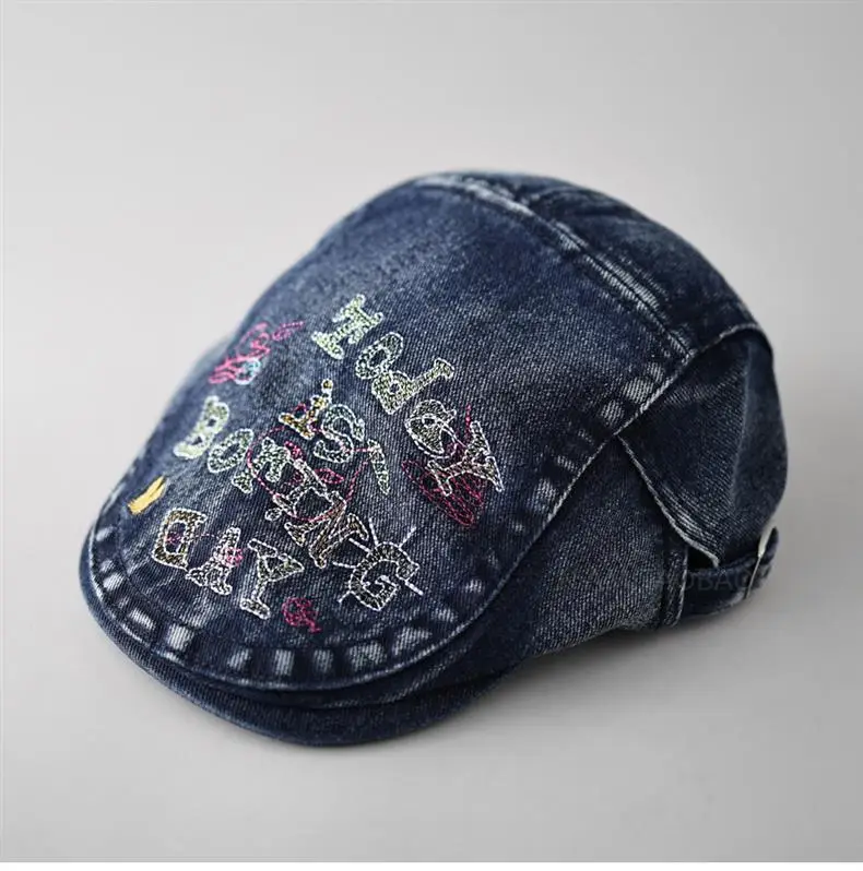 Black Embroidered Forward Cap with Colorful Letter Design — feature 7