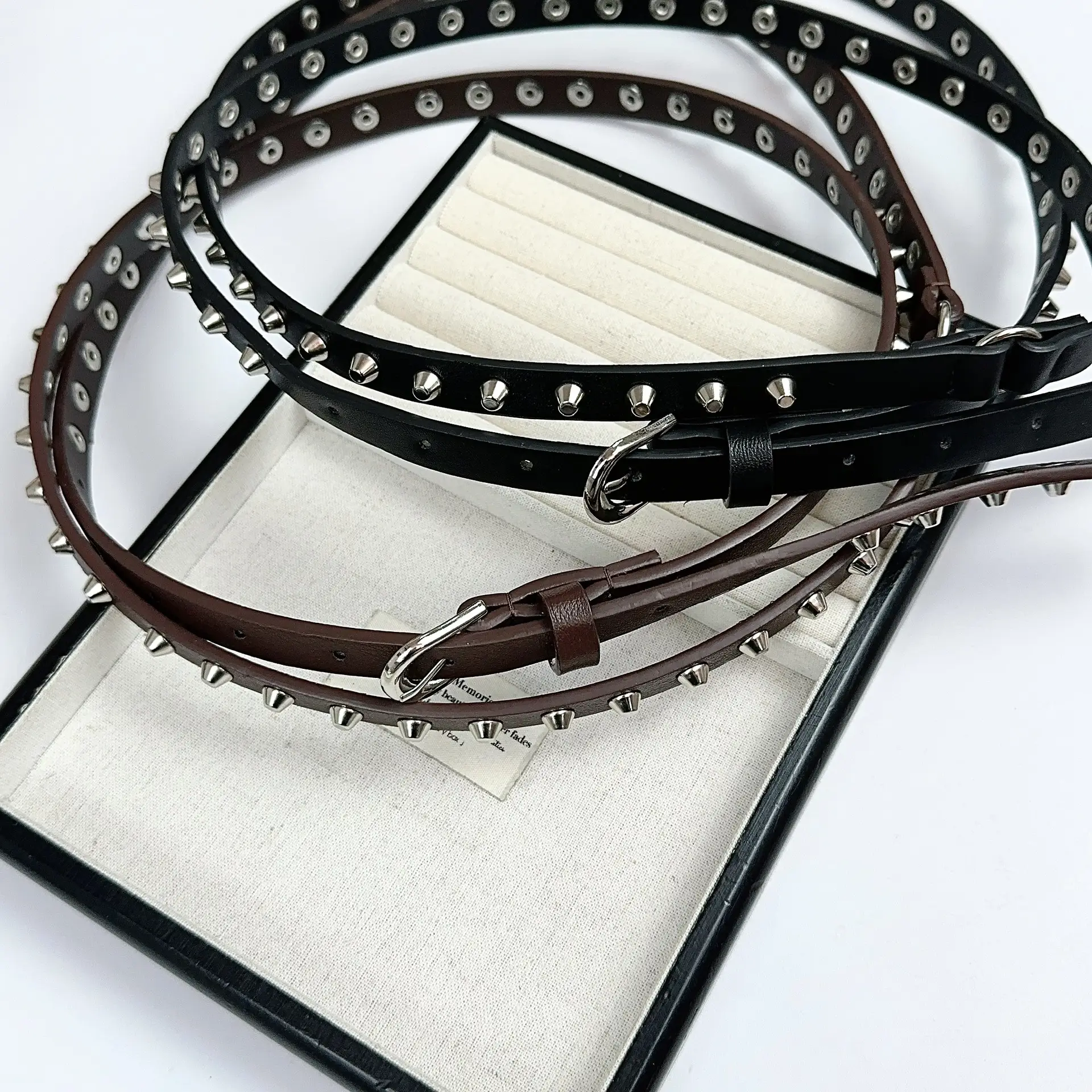 Punk Metal Belt Black Brown Subculture Y2K