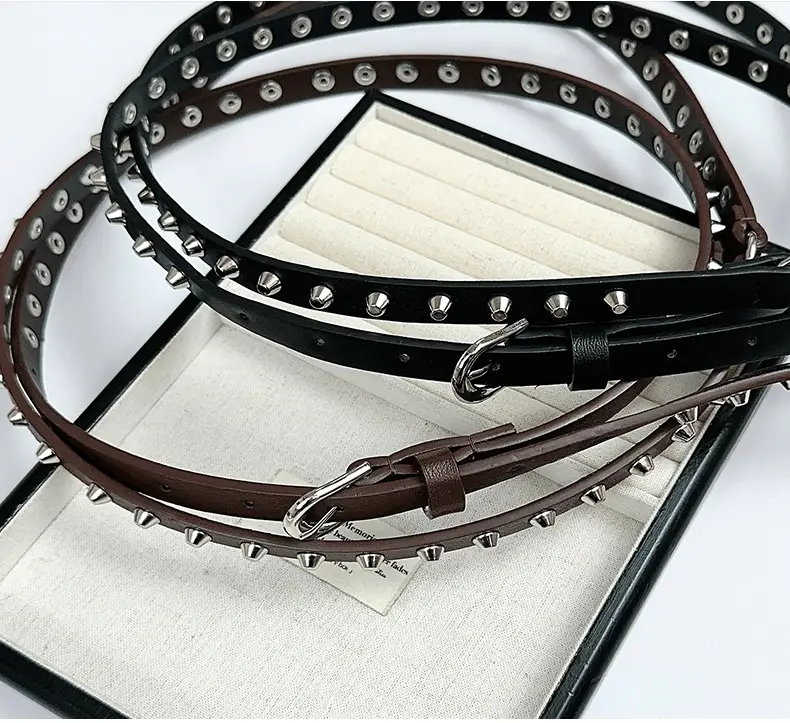 Punk Metal Belt Black Brown Subculture Y2K — feature 6