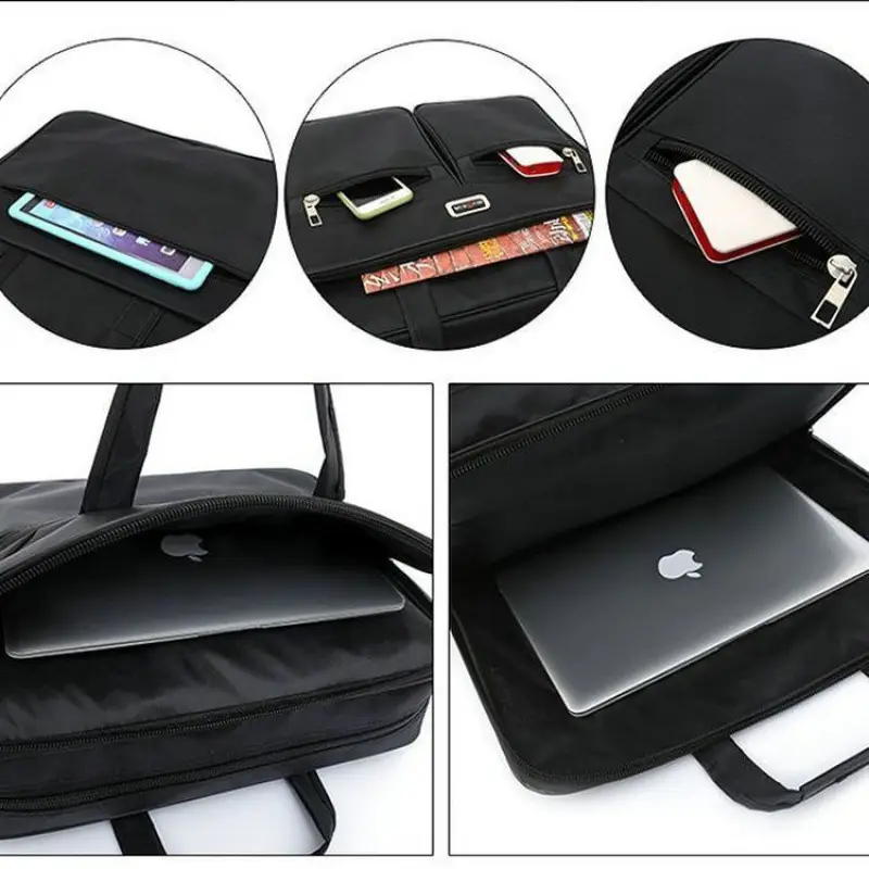 Large Capacity Men's Oxford Shoulder Bag Waterproof Business Briefcase - Image 18