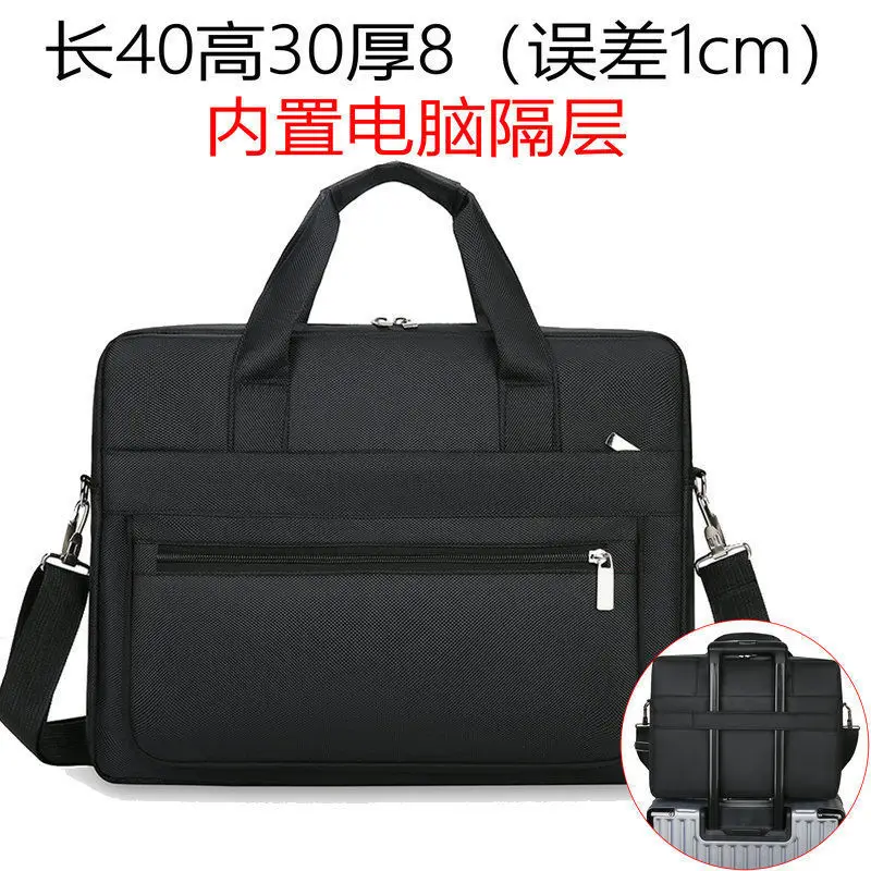 Large Capacity Men's Oxford Shoulder Bag Waterproof Business Briefcase - Image 12