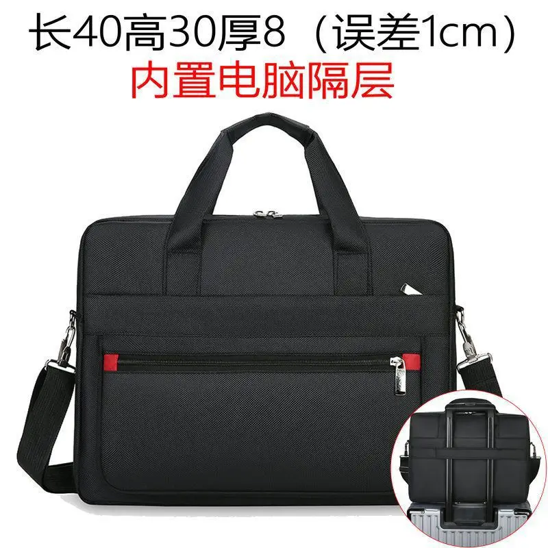 Large Capacity Men's Oxford Shoulder Bag Waterproof Business Briefcase - Image 13