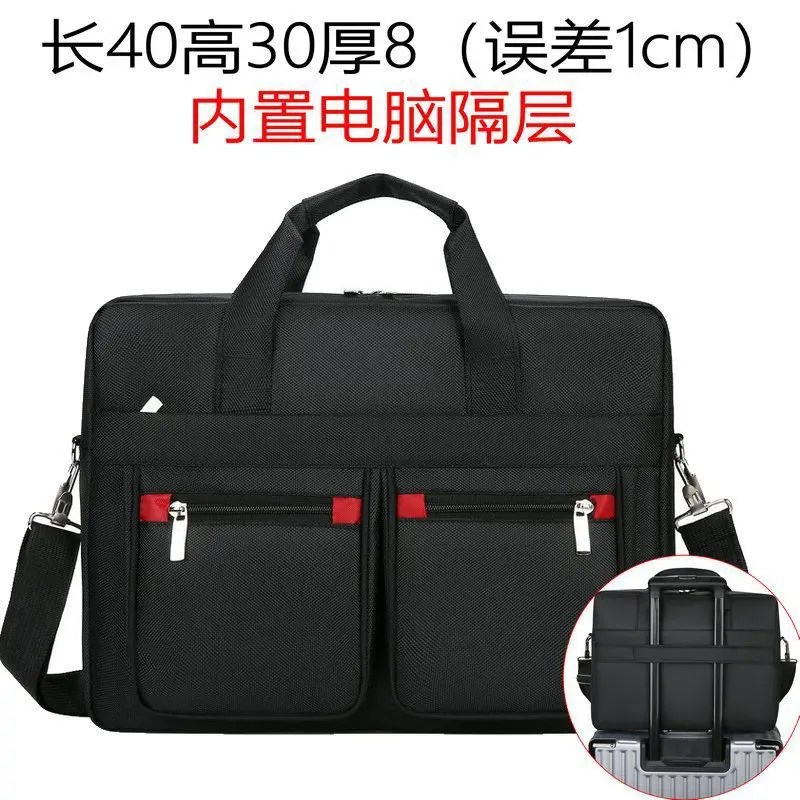 Large Capacity Men's Oxford Shoulder Bag Waterproof Business Briefcase - Image 14