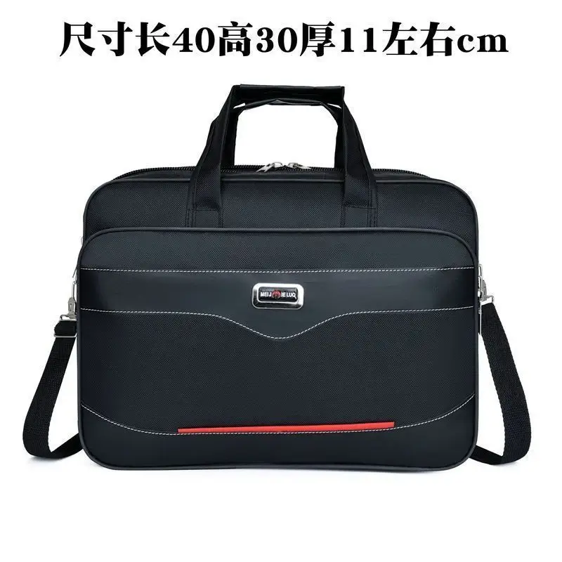 Large Capacity Men's Oxford Shoulder Bag Waterproof Business Briefcase - Image 2