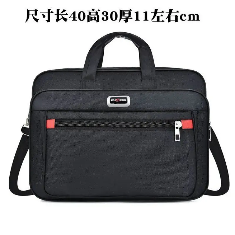 Large Capacity Men's Oxford Shoulder Bag Waterproof Business Briefcase - Image 3