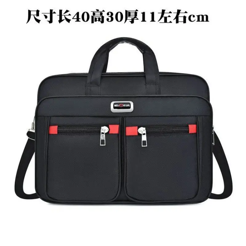 Large Capacity Men's Oxford Shoulder Bag Waterproof Business Briefcase - Image 4