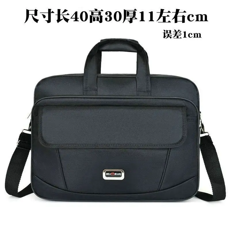 Large Capacity Men's Oxford Shoulder Bag Waterproof Business Briefcase - Image 5