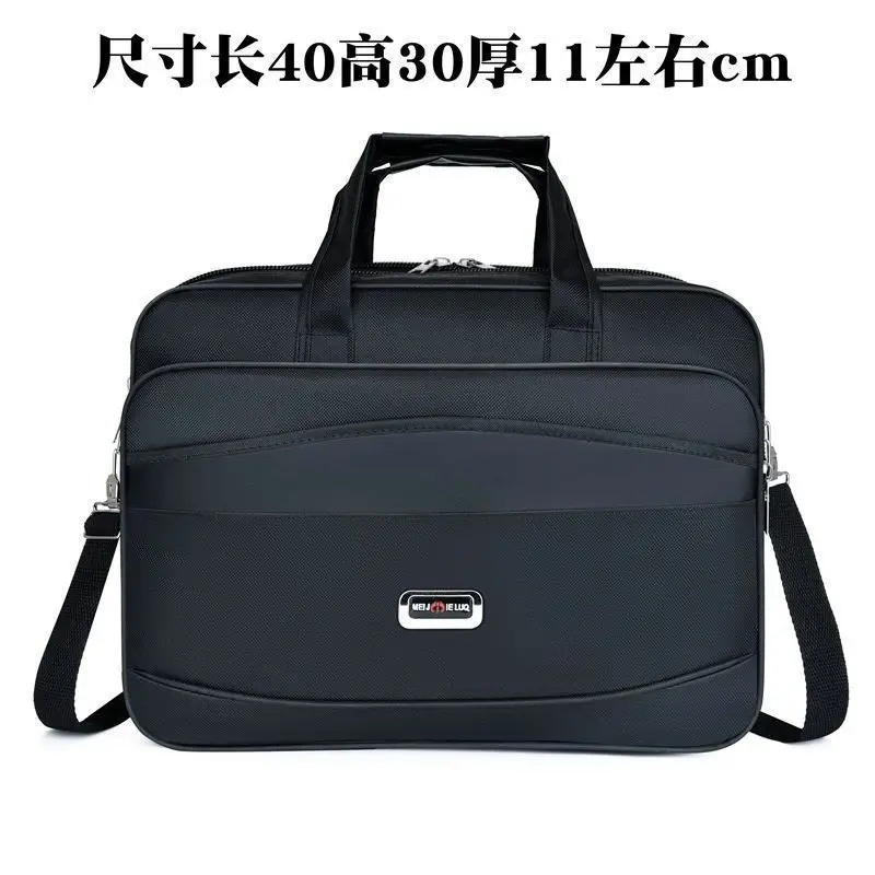 Large Capacity Men's Oxford Shoulder Bag Waterproof Business Briefcase - Image 6