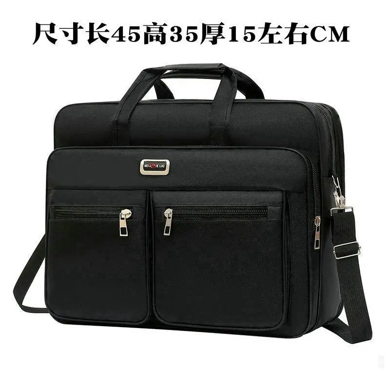 Large Capacity Men's Oxford Shoulder Bag Waterproof Business Briefcase - Image 9