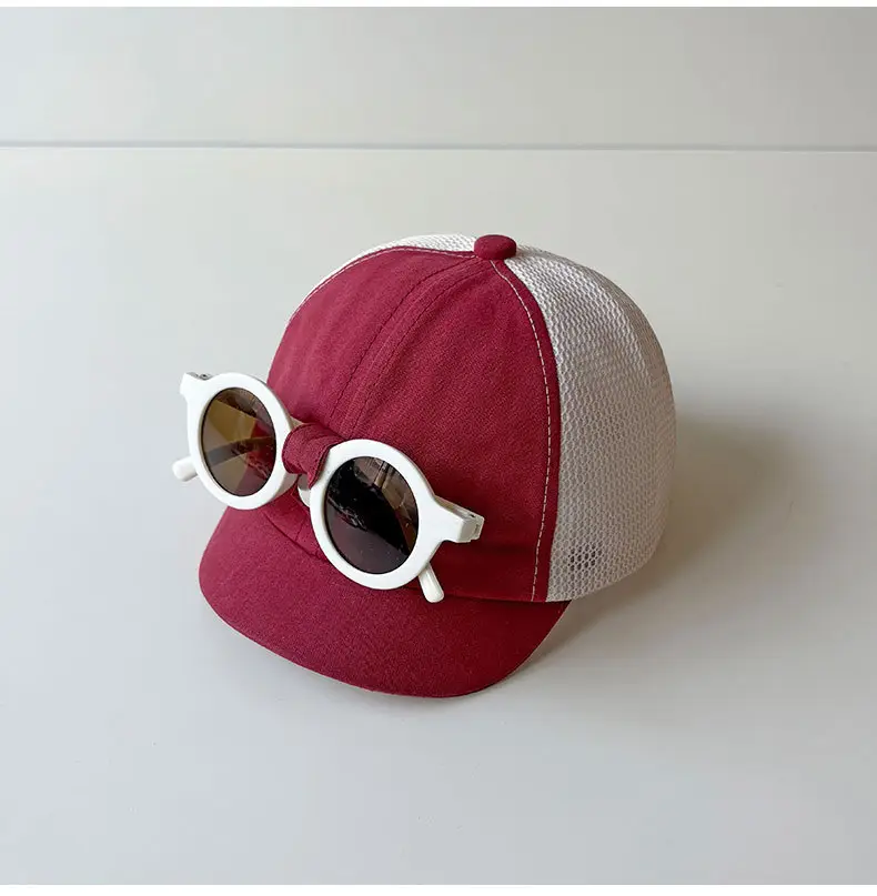 Men Women Mesh Sun Hat with White Sunglasses — feature 12