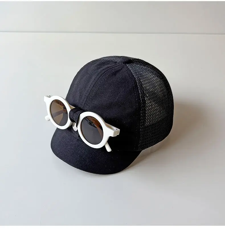 Men Women Mesh Sun Hat with White Sunglasses — feature 8