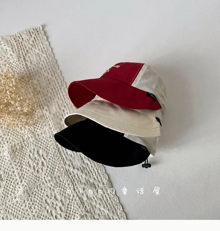 Baby Hats White Mesh Sunshade Large Brim — feature 10