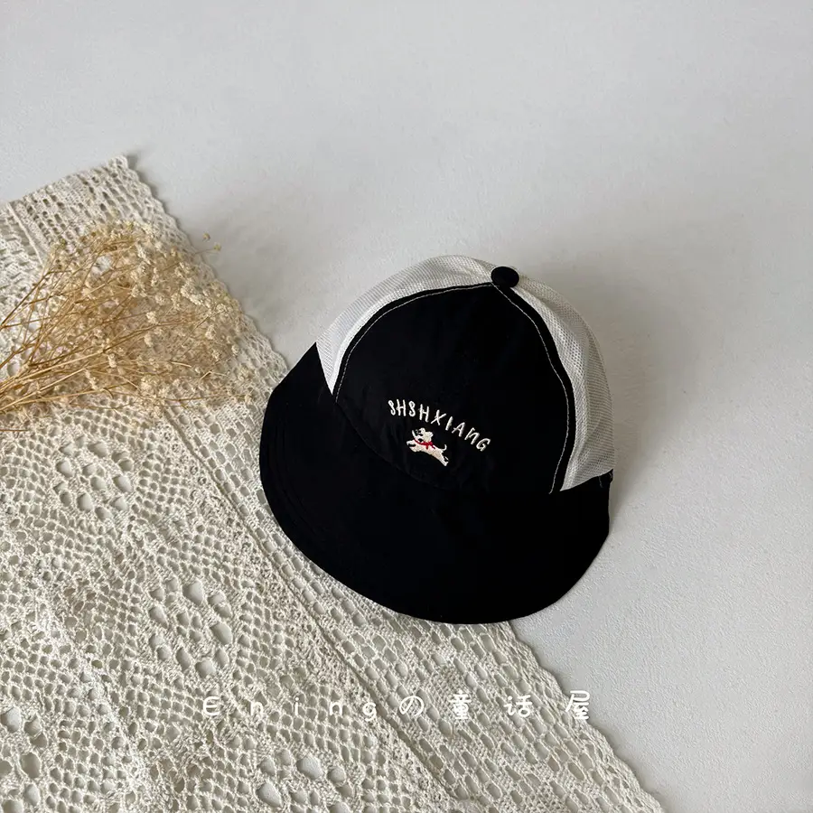 Baby Hats White Mesh Sunshade Large Brim - Image 5