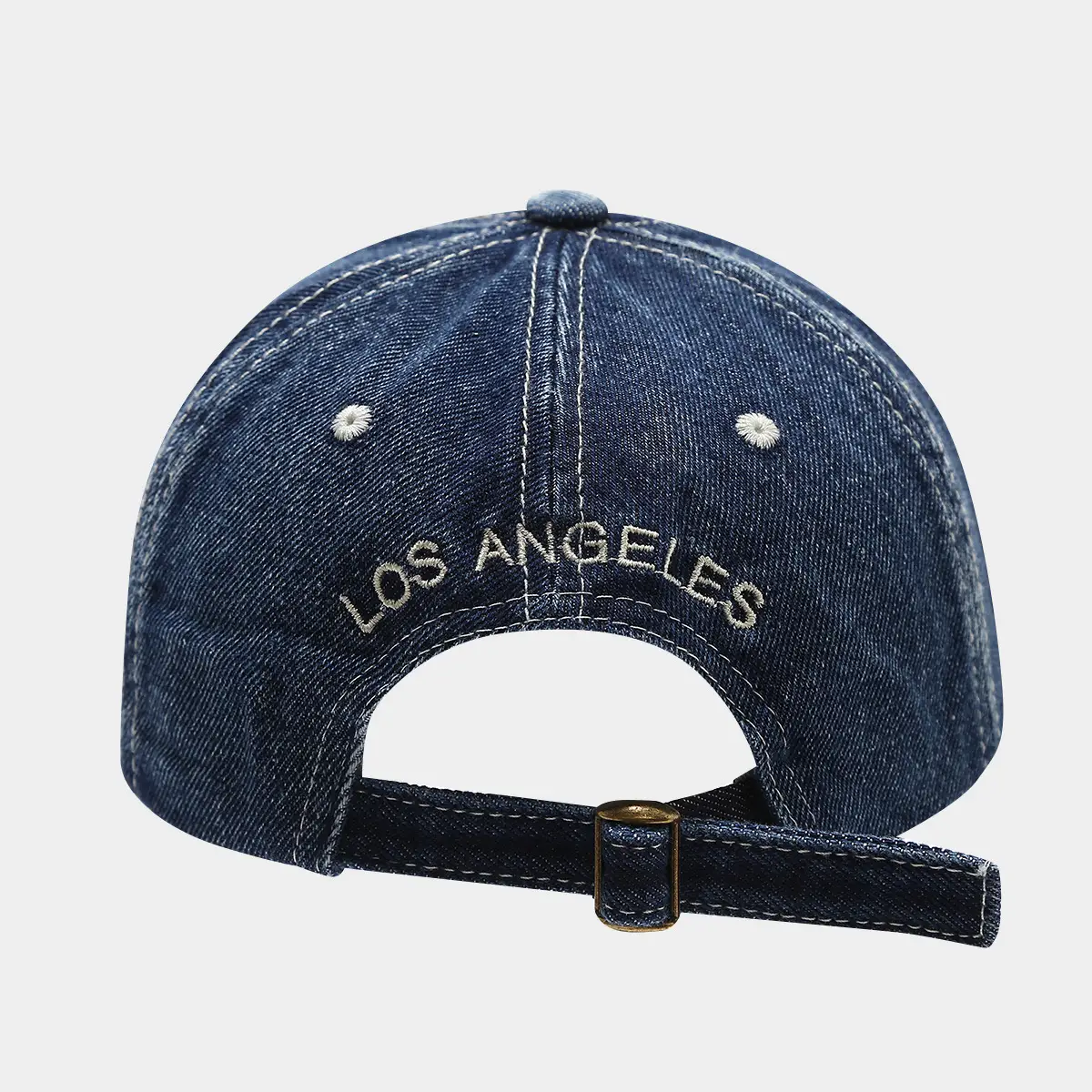 American Style Retro Denim Blue Letter Baseball Cap — feature 9