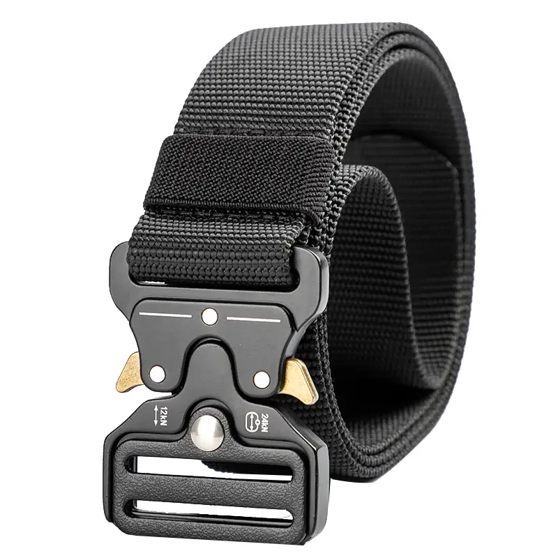Military Tactical Belt with Automatic Buckle Tan Nylon