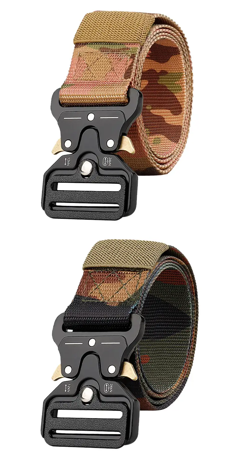 Military Tactical Belt with Automatic Buckle Tan Nylon — feature 20