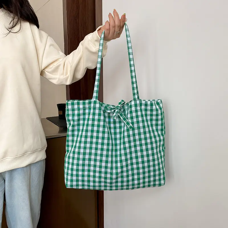 Korean Checkered Shoulder Bag 2025 New Arrival - Image 6