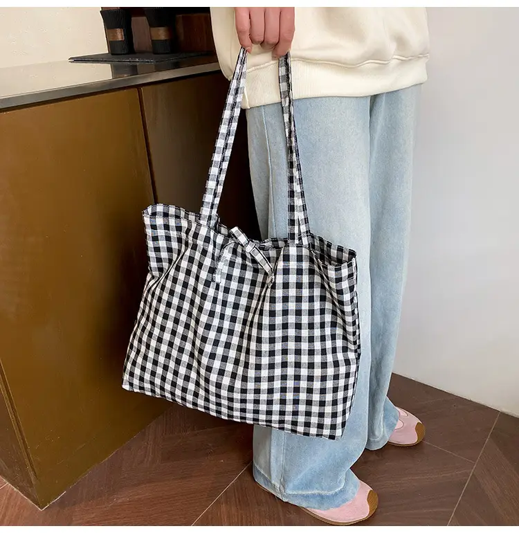 Korean Checkered Shoulder Bag 2025 New Arrival — feature 13