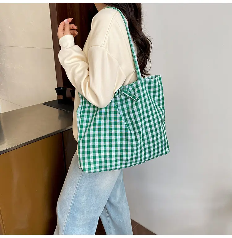 Korean Checkered Shoulder Bag 2025 New Arrival — feature 15