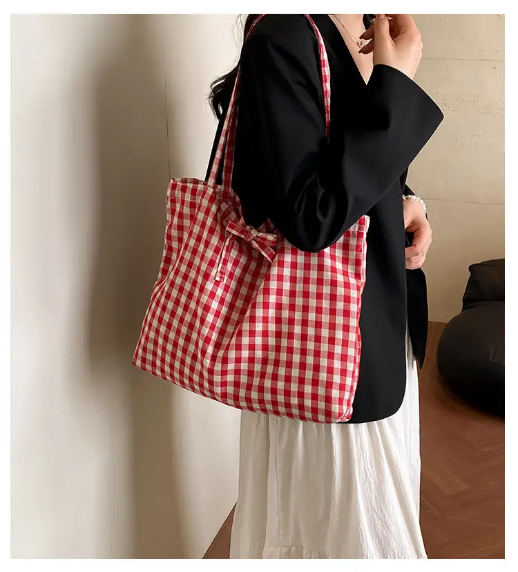 Korean Checkered Shoulder Bag 2025 New Arrival — feature 2